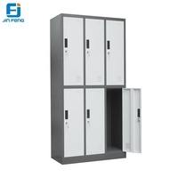 Armoire de rangement pour la maison, design simple, économique, pour chambre à coucher, 3, 6, 9, 12 portes, en acier, moderne, avec serrure à clé, armoire démontable pour vêtements