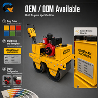 Rouleau compact vibrant à tambour unique QS600D, direct usine, avec moteur Changchai, pour la construction d'asphalte et de terrains.
