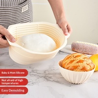 Bol de Fermentation Pliable en Silicone Alimentaire Résistant à la Chaleur, Compatible Lave-Vaisselle et Four, Idéal pour la Cuisson du Pain