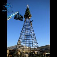 ANPU 12FT Premium 3D Arbre de Noël Led Lumière Commerciale Étanche avec DMX512 Music Sync IP65 Rating