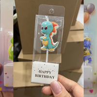 Bougies d'anniversaire en cire de paraffine colorées faites à la main en forme de dinosaures pour fêtes d'enfants, mariages et jours fériés – Non toxiques – Vente en gros