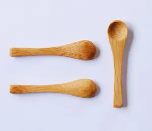 Natuurlijke Gezonde Voedsel Veilig Logo Gegraveerd Ijs Kruiderij Kleine Lepel Bamboe Voor Keuken
