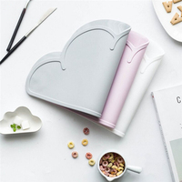 Tapis de Table à manger en forme de nuage, imperméable, réutilisable, personnalisé, en silicone souple, pour enfants, vente en gros