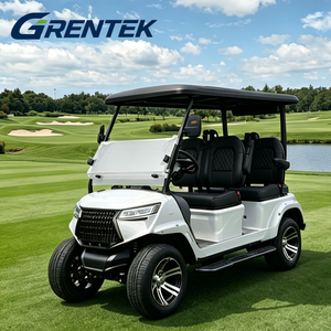 Voiturette de golf électrique GRENTEK 4 places blanche, moteur 5000W, autonomie 90 km, finition personnalisable pour parcours de golf et utilisation hors route. - Product Image 1