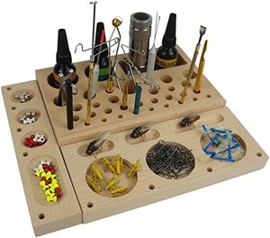 Estación Organizadora de Accesorios de Pesca 3 en 1, Clásica, de Madera, para Atar Moscas, para Lago y Río, BTI-09E-8018 (B07) - Product Image 3