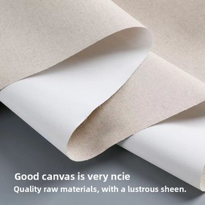 Lienzo de Algodón Puro de Grano Fino para Pintura al Óleo en Rollo Largo Fabric Kingdom, para Pintura Digital DIY y Pintura con Aerosol, Venta al por Mayor - Product Image 2