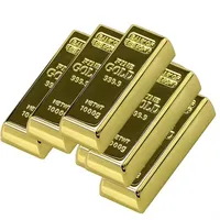 Clé USB 3.0 personnalisée en forme de barre dorée avec gravure laser, design créatif, pour l'approvisionnement B2B en gros