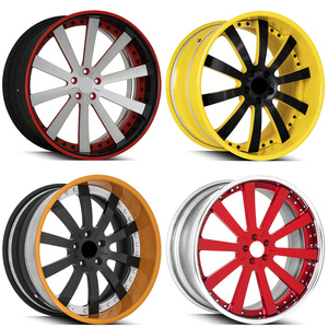 SY-02030 Two Pieces Pink and Silver Forged Rims <strong>Custom</strong> Alloy Car Wheels 18 19 <strong>20</strong> 21 22 23 24 Inch 5X108 5X114.3 5X120 Hubs - Product Image 2