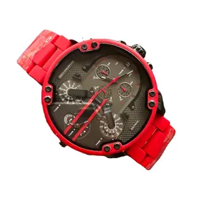 Pabrik grosir DZ desainer jam Quartz baja nirkarat Chronograph besar jam tangan angka untuk pria