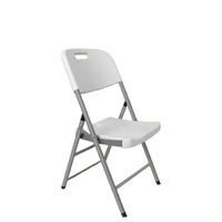 Chaises pliantes légères en PEHD imperméables, portables, pour extérieur, jardin, fête, couleur blanche, pour salle à manger, salon, location