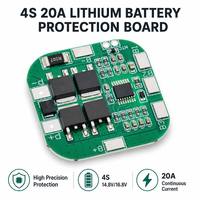 14.8V 16.8V 20A Peak 4S Li-ion BMS PCM carte de Protection de batterie convertisseurs cc cc hors carte pour batteries 18650 Li pour Lithium