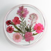 Sous-verres en résine époxy incrustés de fleurs sèches faits à la main de haute qualité TAPIS de tasse de thé créatifs pour un usage quotidien à la maison sous-verres promotionnels