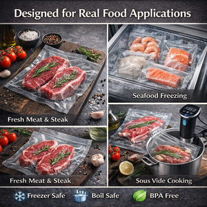 Rouleaux <span class=keywords><strong>sous</strong></span> <span class=keywords><strong>vide</strong></span> pour scelleuse alimentaire 11x16, sacs de conservation <span class=keywords><strong>sous</strong></span> <span class=keywords><strong>vide</strong></span> pour cuisson <span class=keywords><strong>sous</strong></span> <span class=keywords><strong>vide</strong></span> - Product Image 3