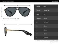 Lunettes de soleil pilote rétro à double pont pour hommes Lunettes UV400 à la mode LOGO personnalisé Lunettes transparentes PC + monture en métal Marque de mode Designer