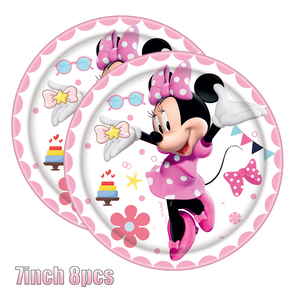 Ensemble de couverts jetables sur le thème de la <span class=keywords><strong>souris</strong></span> de dessin animé, gobelet, assiette, nappe en papier, décoration de fête d'anniversaire, bannière, ballons pour Thanksgiving - Product Image 5