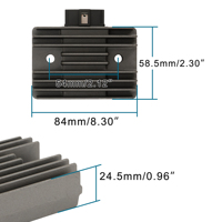 GOOFIT Régulateur de tension redresseur 12V à 6 fils de remplacement pour KLE250 Anhelo 1993-2001 ZR400C Zephyr 1989-1993 KLF220 Bayou 220