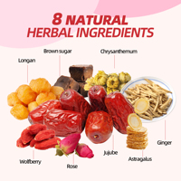 Sachets de Tisane Naturelle aux Herbes avec Hibiscus, Bouton de Rose, Baies de Goji et Dattes Rouges pour le Soin du Cycle Féminin - 10 Sachets