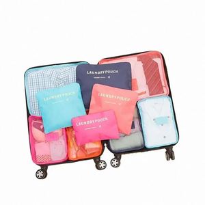 6 Pieces Large Size Travel Organizer Portable Suitcase Organizer Clothes Shoes Makeup <b>Bag</b> Luggage Organizer Travel Storage <b>Bag</b> - Product Image 3