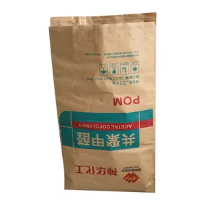 Pinch bottom step-end paper bags with hot melt adhesives