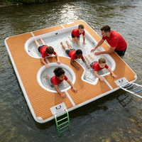 Plateforme flottante gonflable en PVC de haute qualité avec tapis de piscine – Quai pour yacht, lac, plage et usage commercial