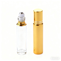 Bouteilles à rouleaux en verre de 10ml Rouleau givré noir sur bouteilles Bouteilles d'échantillons de parfum d'huile essentielle