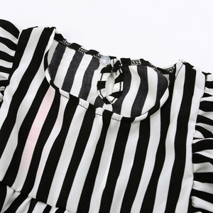 Kids Clothes Wholesale China Korean Stripe Top Blouse Short <b>Pant</b> Children's Suit - Product Image 4