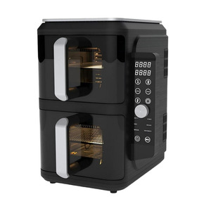 2200W kỹ thuật số LED hiển thị Nồi chiên không khí 5.2L + 5.2L ngăn kéo kép vuông không dính có thể tháo rời khay 60 phút hẹn giờ 80-200 ° C Temp điều khiển xe ô tô - Product Image 1