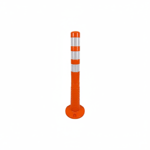 Delimitador Reflectante Flexible Resistente a Impactos y Rayos UV de TPE, 75x8 cm, Naranja Ecológico, Base de 20 cm de Diámetro, PL-03-400E, Señalización de Tráfico - Product Image 2