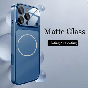 Coque en verre nano mat AG pour <span class=keywords><strong>Apple</strong></span> <span class=keywords><strong>iPhone</strong></span> 17 <span class=keywords><strong>Pro</strong></span> Max Air 16 15 <span class=keywords><strong>14</strong></span> 13 <span class=keywords><strong>Pro</strong></span> Max Charge sans fil Couverture rigide magnétique 17 <span class=keywords><strong>Pro</strong></span> MAX Capa - Product Image 3