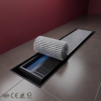 Convecteur de sol avec ventilateur à flux croisé à vitesse variable pour un chauffage et un refroidissement silencieux dans les chambres d'hôtel