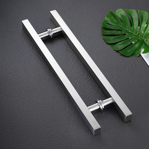 Cửa kính thương mại xử lý cao cấp thép không gỉ Ống Vuông bằng gỗ tay nắm cửa kính xử lý sắt tay nắm cửa - Product Image 3