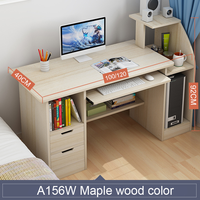 Bureau d'ordinateur simple et compact pour étudiant, pour apprendre et écrire à la maison, avec étagère