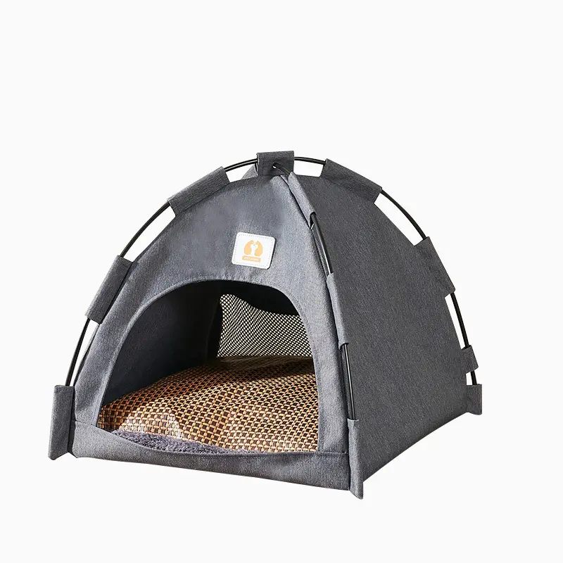 Wholesale Four Seasons Dark Grey Folding Waterproof Portable Outdoor Camping Cat House Bed Pet Dog Tent