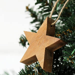Étoile suspendue en bois de Noël - Product Image 3