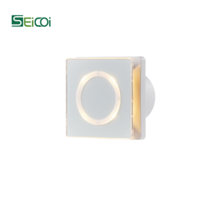 Smart Tempered Glass Panel Bathroom Electric Motor Exhaust Fan with <b>LED</b> Light OEM/ODM Energy Saving - Product Image 5