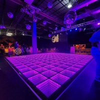 Sans fil magnétique DJ Disco Nightclub LED Lighting Eevnts Uplight RGB coloré effet de scène 3D Mirror Abyss Dance Floor