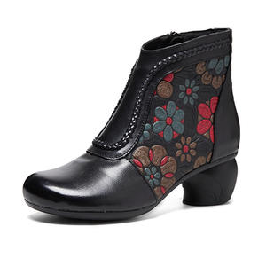 Bottes en satin pour femmes de style rétro formel avec bout pointu, doublure chaude, semelles souples, design antidérapant et au-dessus du genou - Product Image 6