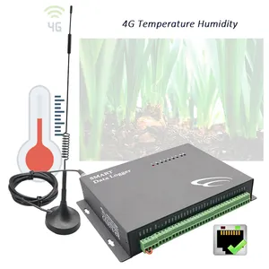 Captura y transmisión multicanal 32GB Ranura para tarjeta de memoria SD Registrador DE DATOS Ethernet 4G de temperatura y humedad multicanal
