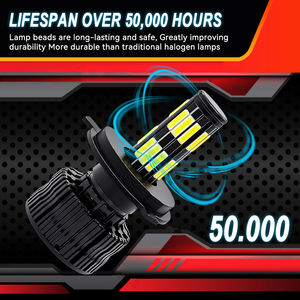 Prix de gros Phares LED 360 degrés 24 faces 50W 6000 lm 6000K 12V H4/H1... Ajustement universel Garantie 1 an Ampoules de voiture - Product Image 5