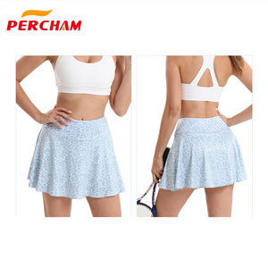 Conception d'impression de sublimation personnalisée vêtements de tennis taille haute à séchage rapide femmes jupes de tennis avec sous-shorts et poches - Product Image 5