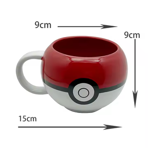 Tasse en céramique créative motif dessin animé, tasse à eau en forme de boule d'elfe avec couvercles, tasse à café au design coloré pour thé et boissons, cadeau - Product Image 2