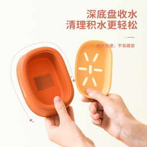 ที่วางสบู่ซีเทียนหลง รูปทรงวงรี พลาสติก ดีไซน์การ์ตูน ระบายน้ำได้เอง สำหรับใช้ในห้องน้ำ - Product Image 3