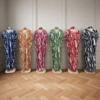 Nouvelle Robe Musulmane Africaine Grande Taille pour Femme, Imprimée, Col en V, Vente en Gros, Mode Été