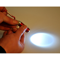 Logo personnalisé porte-clés lumière Led torche Mini en aluminium mousqueton porte-clés lampe de poche