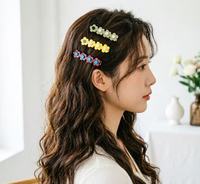 Nouvelle collection printemps : Épingles à cheveux fantaisie en résine, motif floral, pour femmes, style dessin animé, pour franges et mèches rebelles