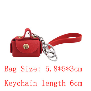 Sang trọng handmade PU Leather Wallet Keychain dễ thương cô gái phụ nữ mini Coin Purse thời trang lưu trữ túi tay dây đeo dây túi móc khóa - Product Image 4