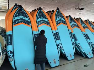 เรือคายัคพองลมสำหรับตกปลา ยี่ห้อ OEM รุ่น Ocean Inflatable Kayak <span class=keywords><strong>De</strong></span> Pesca สำหรับ 2 คน แบบสปอร์ต ใช้เทคโนโลยี Drop Stitch พร้อมที่ปั่นเท้า ทำจากพลาสติก ใช้สำหรับตกปลา หรือเป็นกระดาน <span class=keywords><strong>SUP</strong></span> - Product Image 2