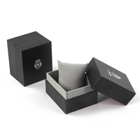 Boîte d'expédition magnétique en carton kraft noir Crown Win, emballage écologique pour bijoux, cadeaux et petites boîtes de déménagement en papier