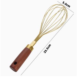<span class=keywords><strong>Fouet</strong></span> en fil d'acier DS10 Nan Yuan pour œufs, thé et lait, avec manche en bois - Product Image 1