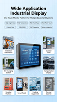 Écran tactile industriel capacitif PCAP à cadre ouvert, affichage frontal IP65 étanche pour guichet automatique, borne de paiement, équipement médical